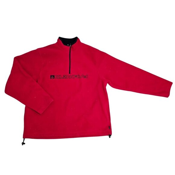 Men's XXL Fleece Pullover, Old Navy Red Zip Up - Picture 1 of 12